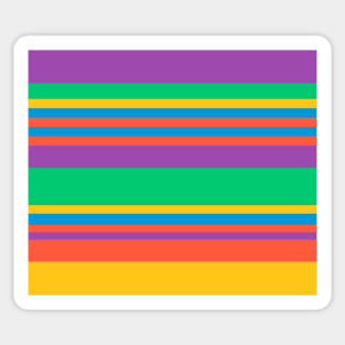 Captivating Colored Stripes Sticker